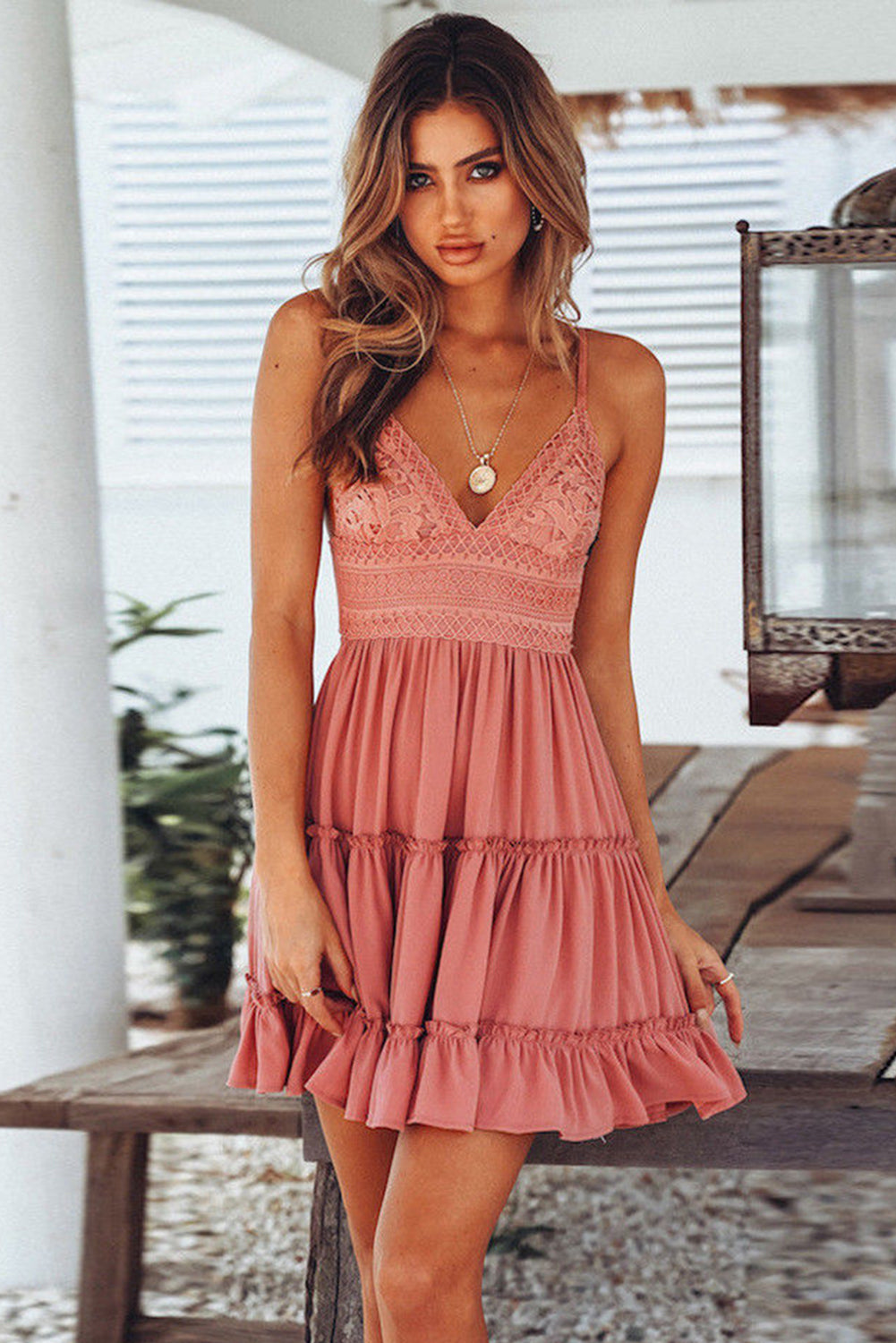 pink sun dress